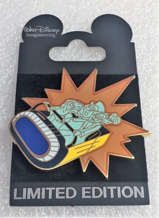 Disney Wdi Haunted Mansion Hitchhiking Ghost On Space Mountain Le 300 Cast Pin