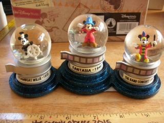 Disneyland Mickey Through The Years Snowglobe Gift Set Of 3 Mib 2000s Disney