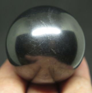 35mm 1.  9oz Natural Black Shungite Crystal Sphere Ball