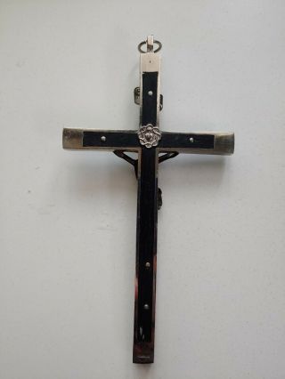 Antique Pectoral Crucifix Skull & Crossbones Golgotha Catholic Cross 2