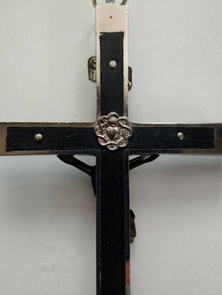 Antique Pectoral Crucifix Skull & Crossbones Golgotha Catholic Cross 3