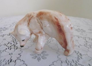 Vintage Alaska Sitka Ceramitique Brown Bear Figurine - Swirl Clay