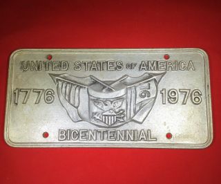 United States Of America 1976 Bicentennial License Plate Pew Ta Rex York Pa