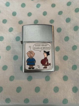 Vintage Vietnam Era Lighter Charlie Brown & Lucy Peanuts - Funny Top