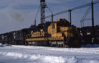 Santa Fe Railroad Locomotive Atsf 4601 E Binghamton Ny 1987 Photo Slide