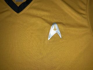 Star Trek Tee Shirt/Uniform 2009 Kellogg ' s Limited Edition Gold Adult Size Large 2