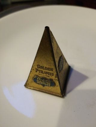 Gramophone Needle Tin - Golden Pyramid - Talking Machine Edison Victor Phonograph
