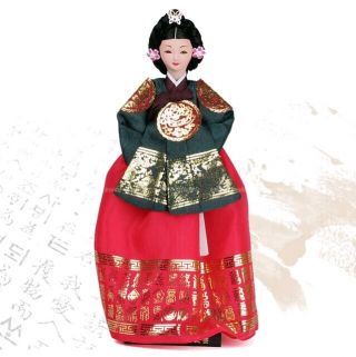 13 " Korean Beauty Barbie Doll Hanbok Traditional Charming Elegant Queen Handmade