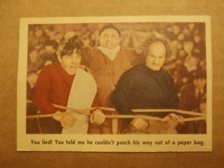 1959 Fleer Three Stooges Trading Cards 9 Ex " You Lied You Told Me He Couldn 