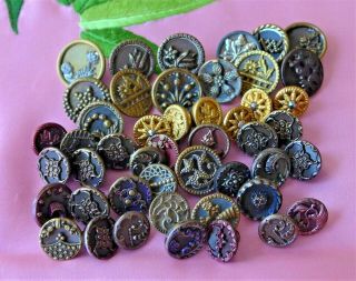 40,  Collectable Vintage Metal Buttons Austrian Tinies Cut Steel And More (66)