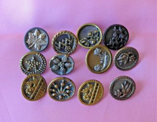 40,  COLLECTABLE vintage METAL buttons AUSTRIAN TINIES cut steel and more (66) 7