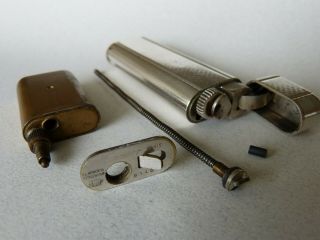 Vintage Oval Cartier Paris Gas Lighter “ Pl.  Argent G.  30 Microns (b14577) “