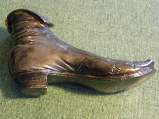 Vintage to Antique Metal Boot Match Holder,  toothpick holder,  pin cushion 4
