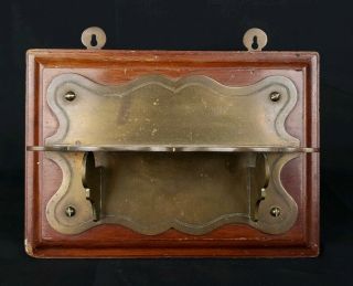 Antique Civil War Era Tooled Brass And Wood Smoking Pipe Rack