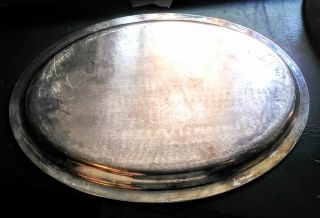 Vintage Pairpoint Silver Plate Calling Card Tray Dresser Vanity Wm Mounts 9 1/2 