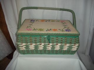 Vintage Scovill Dritz Sewing Basket 91822 Made In Japan With