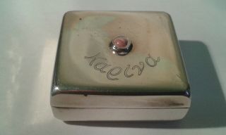 Vintage.  950 Greek Silver Pill Box - By F.  G.  Katramopoulos.  - 33 Gms.