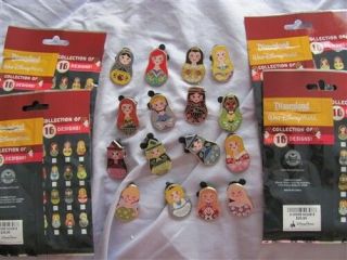 Disney Trading Pin Nesting Dolls - Mystery Pack Complete Set Of 16 Pins