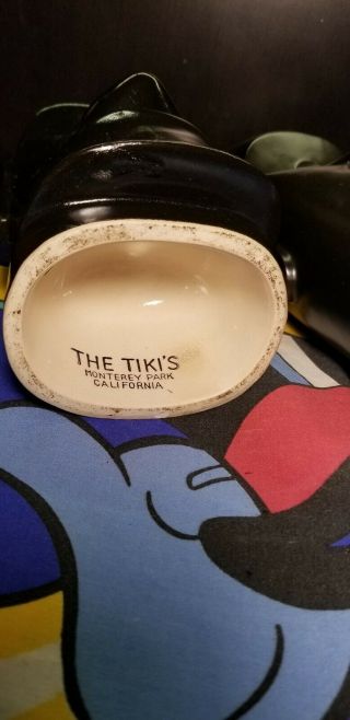 The Tikis Monterey Park Black Moai Easter Island Tiki Mug Vintage 2 Variations 8