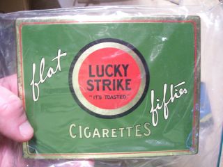 Vintage Lucky Strike Pocket Cigarette Tobacco Tin