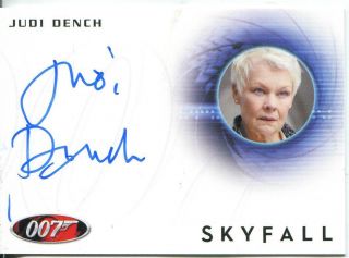 James Bond Autographs & Relics Autograph A229 Judi Dench
