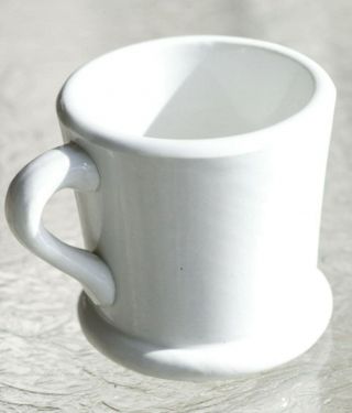 Vintage W S George Dense White Vitrified Shaving Mug Coffee Mug 1930 