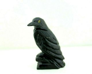 Crow Natural Stone Hand Carved 4 