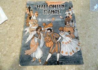 Vintage Halloween Dance Sheet Music Costume Party Artwork