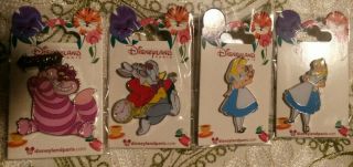Alice Dinah Cheshire White Rabbit Series July 2019 Disney Paris Dlp 4 Pins Set