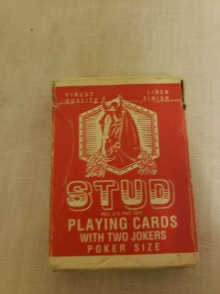 Vintage Stud Playing Cards Poker Size - Nn