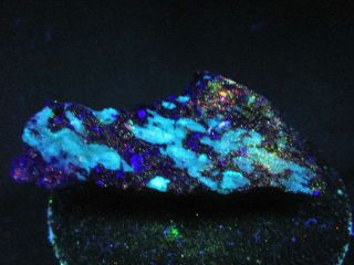 Fluorescent Mineral Rock Teal Phosphorescent Chlorophane Fluorite Franklin B83