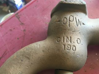 Vintage Antique OPW 190 Brass Fuel Gas Tank Pump Nozzle 2