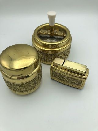 Made In Germany 3 Piece Set: Lighter,  Cigarette Holder / Dispenser & Ashtray Wow