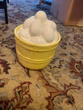 Vintage Mccoy Egg Basket Cookie Jar
