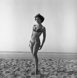 1950s Ron Vogel Negative,  Sexy Pin - Up Girl Julie Hart At The Beach,  T244647