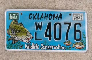Wildlife Conservation Oklahoma Car Tag