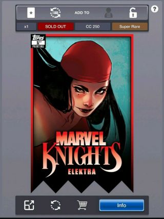 Topps Digital Marvel Collect Marvel Knights Elektra 1st Edition