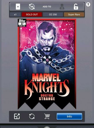 Topps Digital Marvel Collect Marvel Knights Doctor Strange 1st Edition