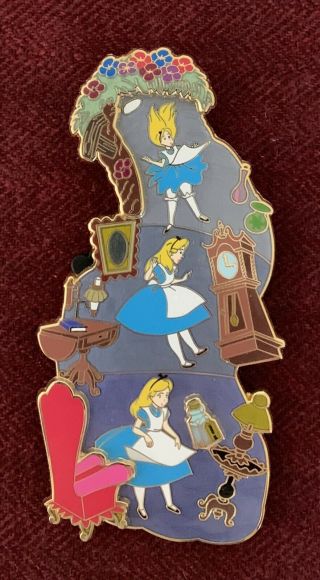 Disney Fantasy Pin Alice In Wonderland Through The Rabbit Hole,  Le50 Yoyo