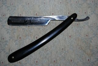 Emerson Cutlery Company Straight Razor Etched Warrented Royal Steel,  Germany.