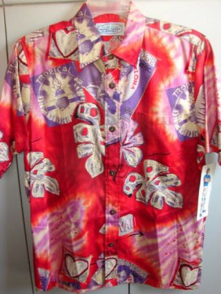 Surfline Hawaii Small Pacifica Red 60s Style/nwt