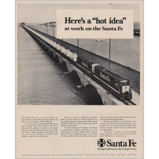 1970 Santa Fe Railway: Heres A Hot Idea At Work Vintage Print Ad