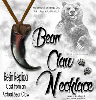 Bear Rugged Grizzly Claw Necklace Grizzlies Mountain Man Rendevous 6 