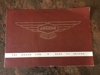Vintage Jaguar Type " M " Mark Vii Saloon Dealers Brochure