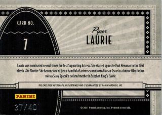 Americana 2011: Screen Gems Directors Cut Card of Piper Laurie 7,  37/40 2