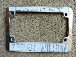 Blue & Yellow California Motorcycle Licence Plate Frame Lamont Beeler Wilson