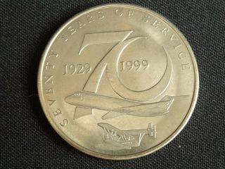 Hawaiian Airlines 70th Anniversary Coin Token 1929 - 1999