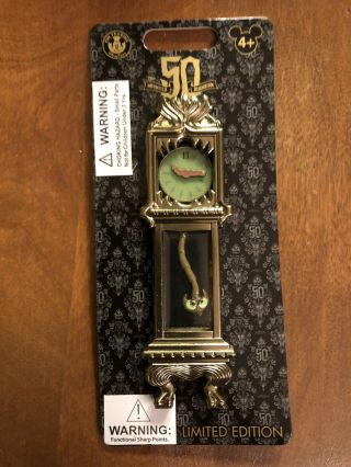 Disneyland Haunted Mansion 50th Anniversary Clock Le 2000 Pin