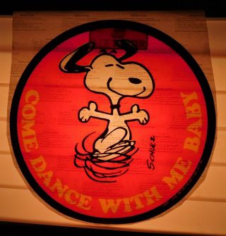 Vintage Shirt T - Shirt Heat Transfer " Come Dance With Me Baby " Snoopy Peanuts