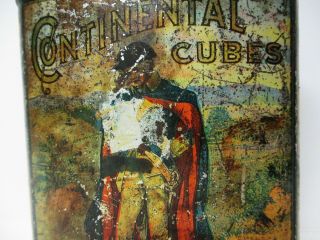 Vintage Continental Cubes Concave Plug American Tobacco Litho Tin Rare 6
